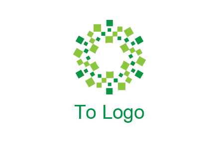 circle with pixels logo