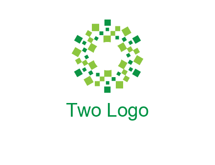 circle with pixels logo