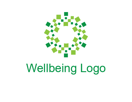 circle with pixels logo