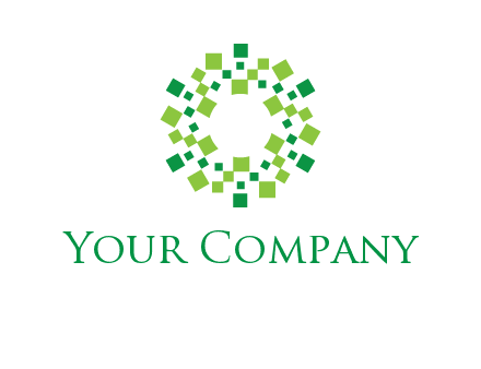 circle with pixels logo