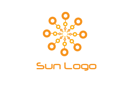 abstract sun and circles icon