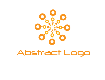 abstract sun and circles icon
