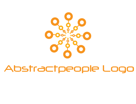 abstract sun and circles icon