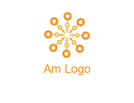 abstract sun and circles icon
