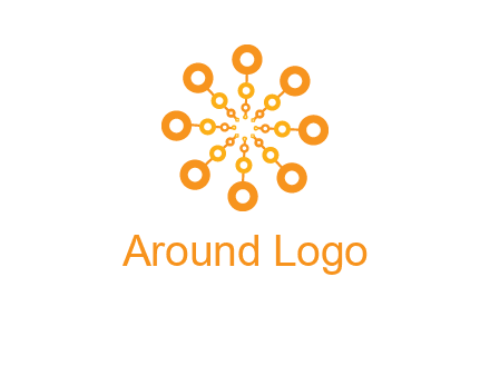 abstract sun and circles icon
