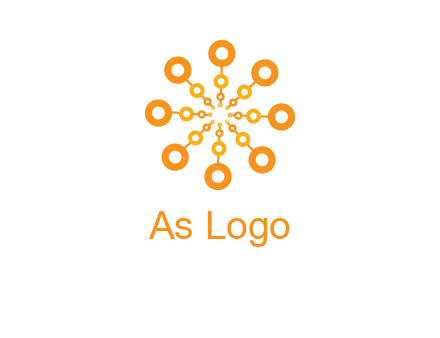 abstract sun and circles icon