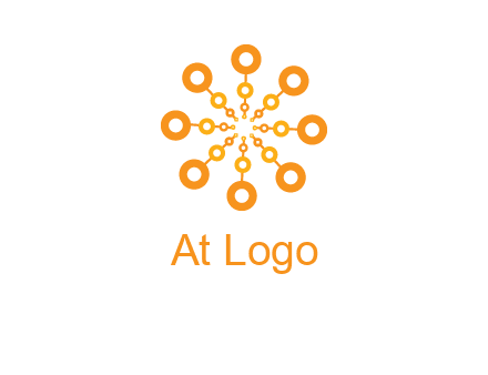 abstract sun and circles icon