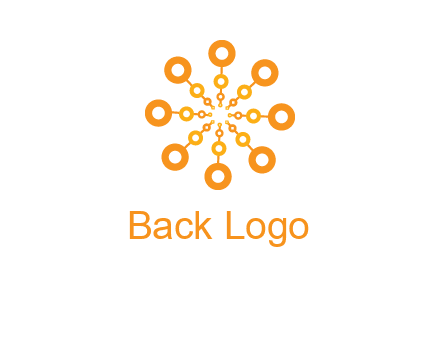 abstract sun and circles icon