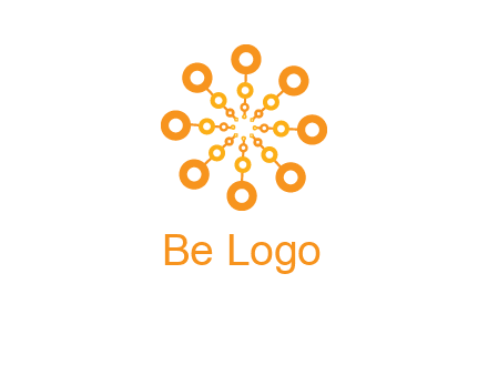 abstract sun and circles icon