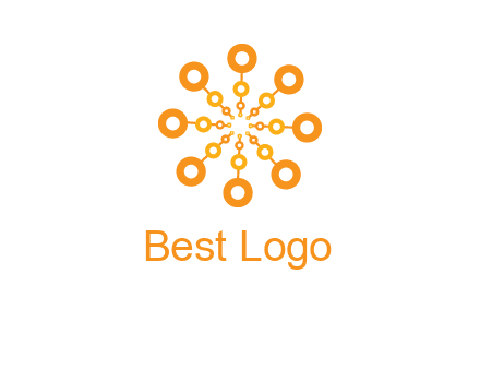 abstract sun and circles icon