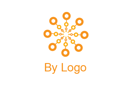 abstract sun and circles icon