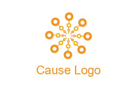 abstract sun and circles icon