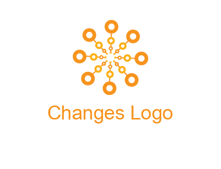 abstract sun and circles icon
