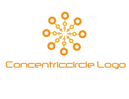 abstract sun and circles icon