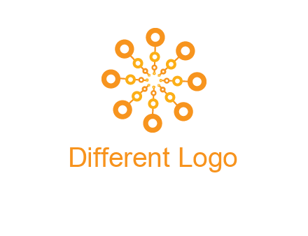 abstract sun and circles icon