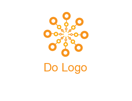 abstract sun and circles icon