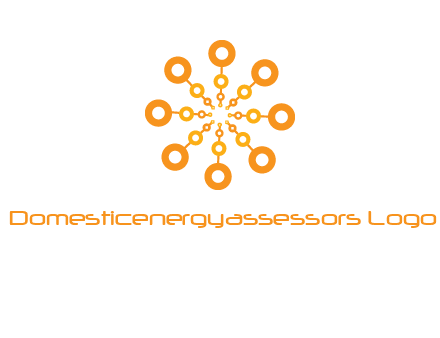 abstract sun and circles icon