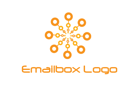 abstract sun and circles icon