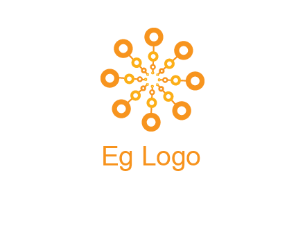 abstract sun and circles icon