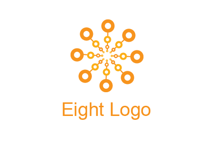 abstract sun and circles icon