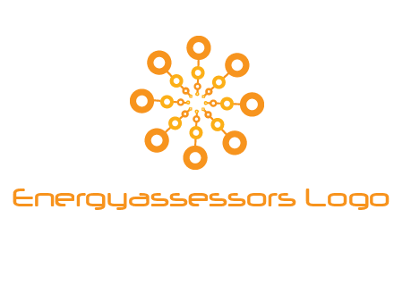 abstract sun and circles icon