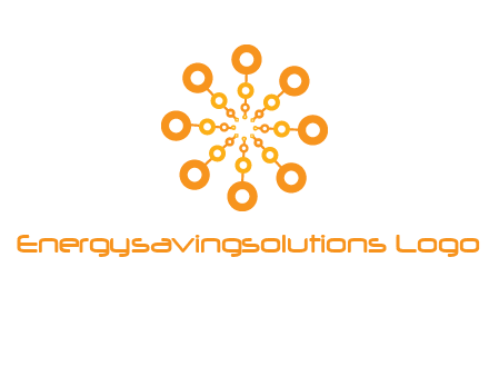 abstract sun and circles icon