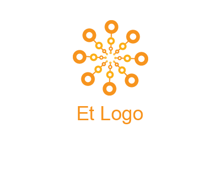 abstract sun and circles icon