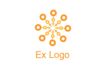 abstract sun and circles icon