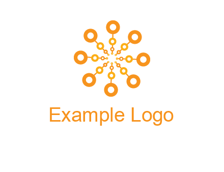 abstract sun and circles icon