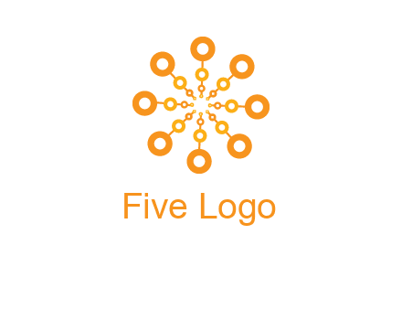 abstract sun and circles icon