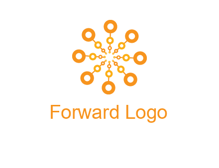 abstract sun and circles icon