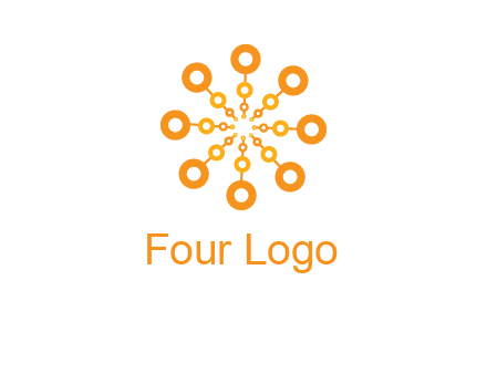 abstract sun and circles icon