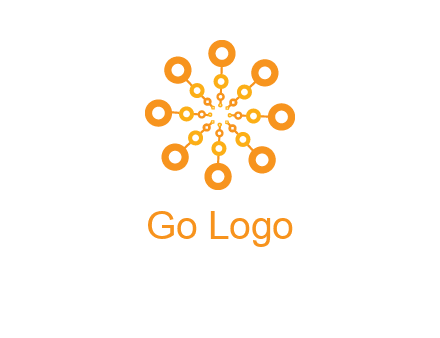 abstract sun and circles icon
