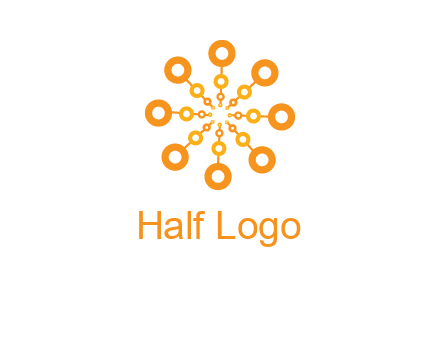abstract sun and circles icon