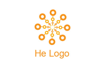 abstract sun and circles icon