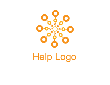 abstract sun and circles icon