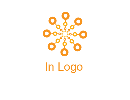 abstract sun and circles icon