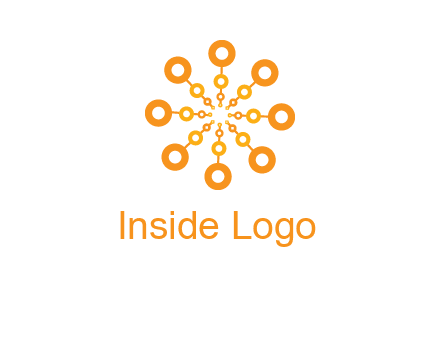 abstract sun and circles icon