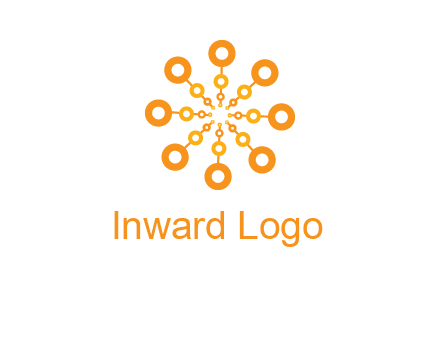 abstract sun and circles icon