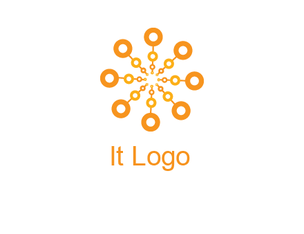 abstract sun and circles icon