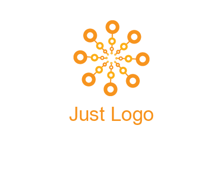 abstract sun and circles icon