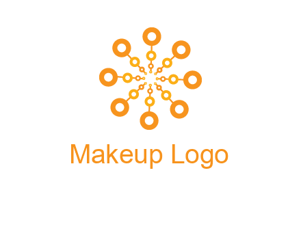 abstract sun and circles icon