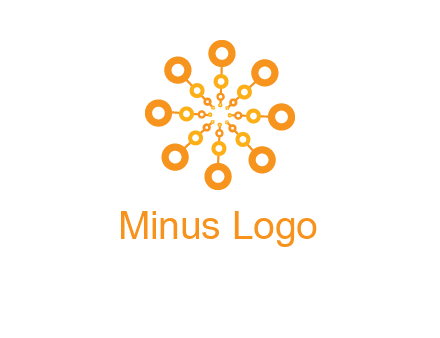 abstract sun and circles icon