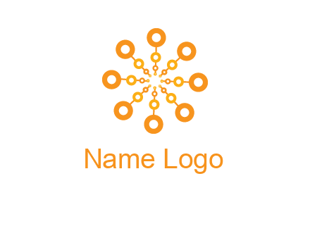 abstract sun and circles icon
