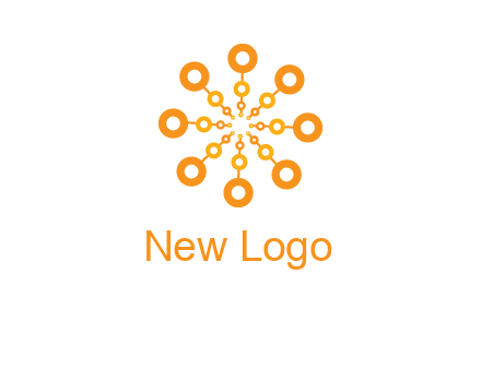abstract sun and circles icon
