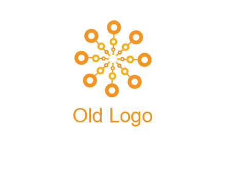 abstract sun and circles icon