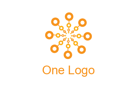 abstract sun and circles icon