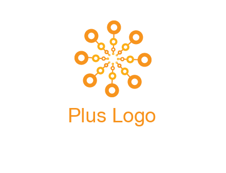 abstract sun and circles icon