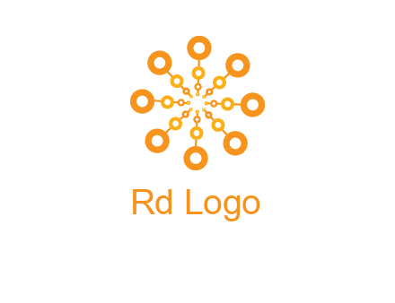 abstract sun and circles icon