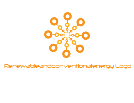 abstract sun and circles icon